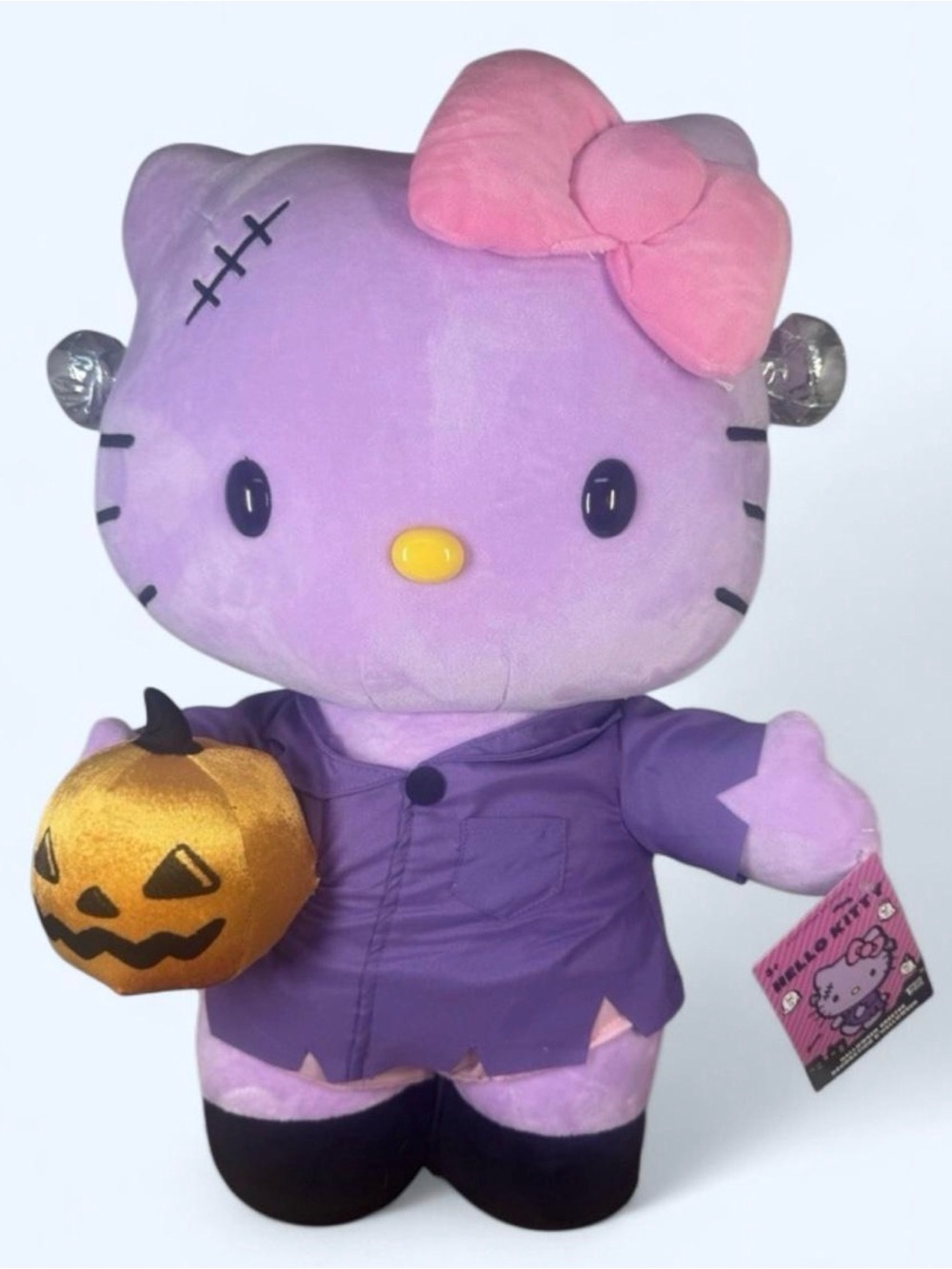 Hello Kitty Purple Plush Halloween Costume with Pink Bow